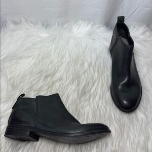 H HUDSON London Black Leather Women's Ankle Boots Sz 40/US 7